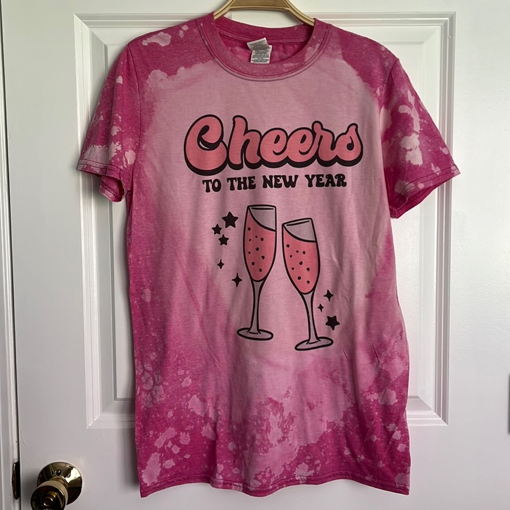 Bleached Cheers to the New Year T-Shirt